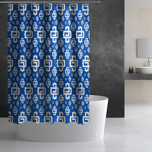 Шторка для ванной Blue Pattern Dope Camo Dope Street Market / 3D-принт – фото 2