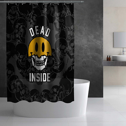 Шторка для ванной Dead inside - мертвый внутри / 3D-принт – фото 2