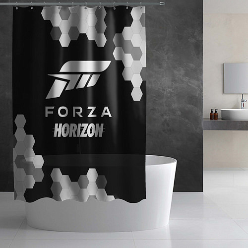 Шторка для ванной FORZA HORIZON Графика / 3D-принт – фото 2
