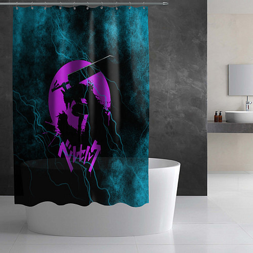 Шторка для ванной Berserk лого / 3D-принт – фото 2