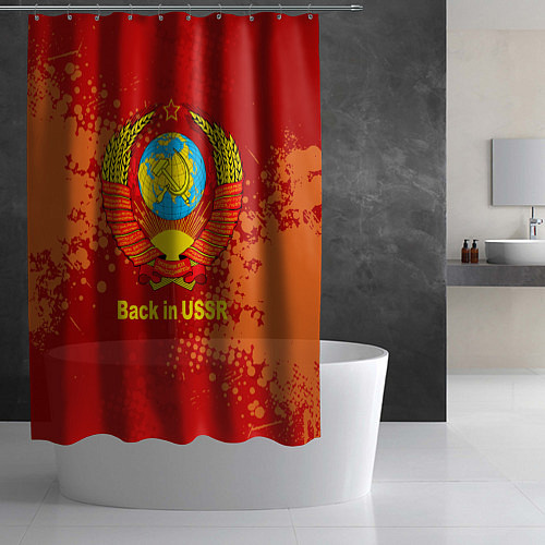 Шторка для ванной Back in USSR - Назад в СССР / 3D-принт – фото 2