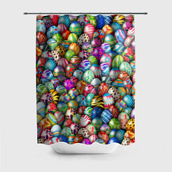 Шторка для душа Пасхальные крашеные яйца, цвет: 3D-принт