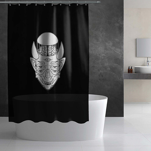 Шторка для ванной Пятиглазый монстр / 3D-принт – фото 2