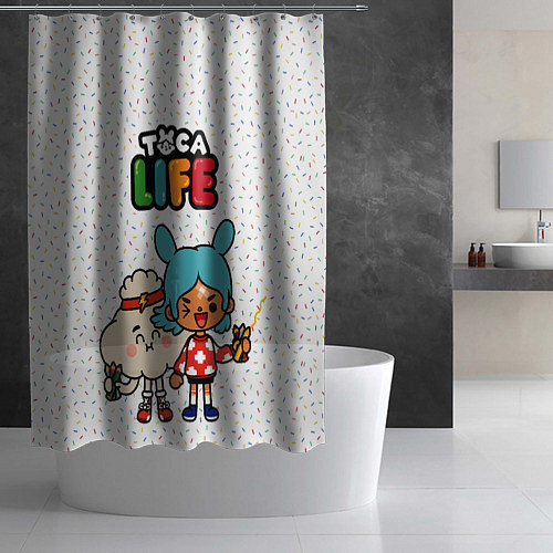 Шторка для ванной Toca Life Art / 3D-принт – фото 2