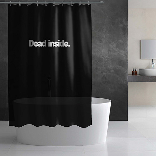 Шторка для ванной Dead Inside Надпись / 3D-принт – фото 2
