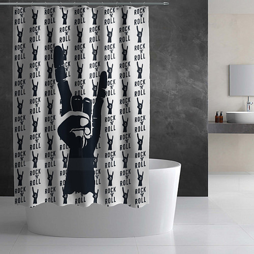 Шторка для ванной Рок-н-ролл жив / 3D-принт – фото 2