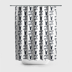 Шторка для душа Рок-н-ролл сила, цвет: 3D-принт