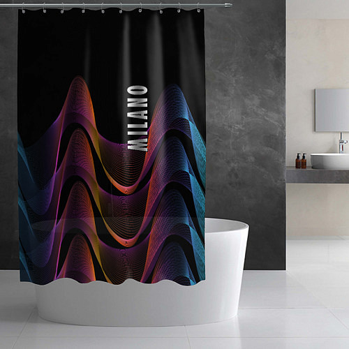 Шторка для ванной Fashion pattern Neon Milano / 3D-принт – фото 2