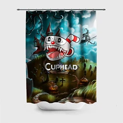 Шторка для душа Cuphead Zombie, цвет: 3D-принт