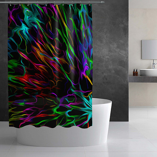 Шторка для ванной Neon pattern Vanguard / 3D-принт – фото 2