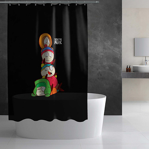 Шторка для ванной Южный парк персонажи - South Park / 3D-принт – фото 2