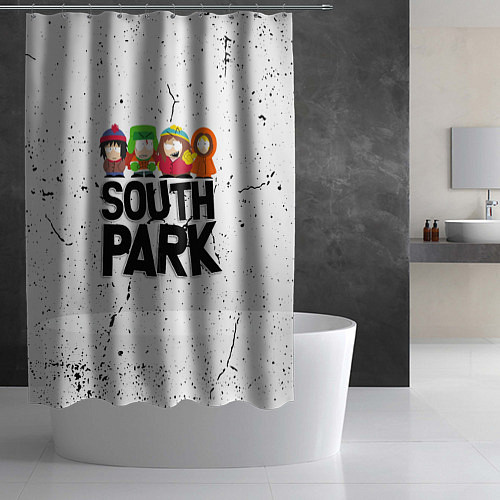 Шторка для ванной Южный парк мультфильм - персонажи South Park / 3D-принт – фото 2