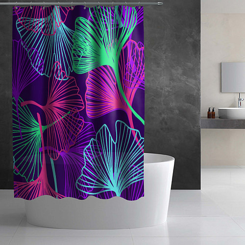 Шторка для ванной Neon color pattern Fashion 2023 / 3D-принт – фото 2