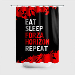Шторка для душа Eat Sleep Forza Horizon Repeat Краска, цвет: 3D-принт