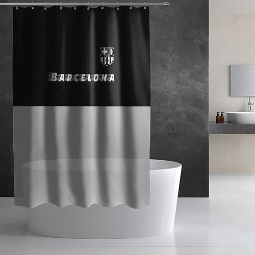Шторка для ванной БАРСЕЛОНА Barcelona Графика / 3D-принт – фото 2