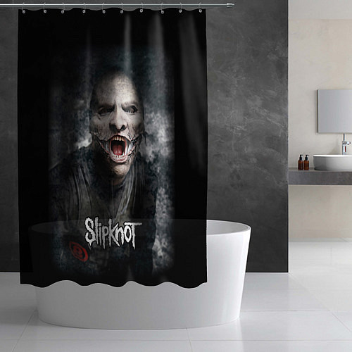 Шторка для ванной Slipknot - The Gray Chapter - Corey Taylor / 3D-принт – фото 2