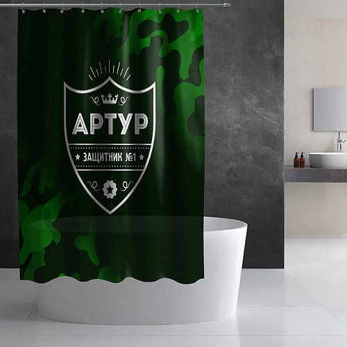Шторка для ванной Артур ЗАЩИТНИК Камуфляж / 3D-принт – фото 2
