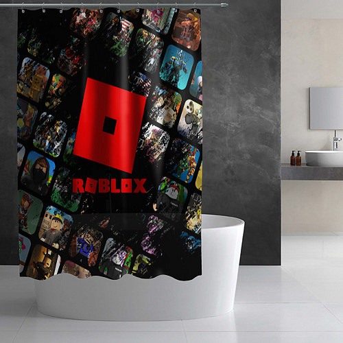 Шторка для ванной ROBLOX СЮЖЕТЫ И ЛОГОТИП / 3D-принт – фото 2