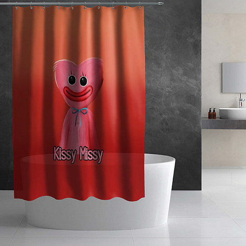Шторка для ванной КИССИ МИССИ KISSY MISSY / 3D-принт – фото 2