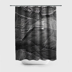 Шторка для душа Мятая сетчатая ткань Crumpled Mesh Fabric, цвет: 3D-принт