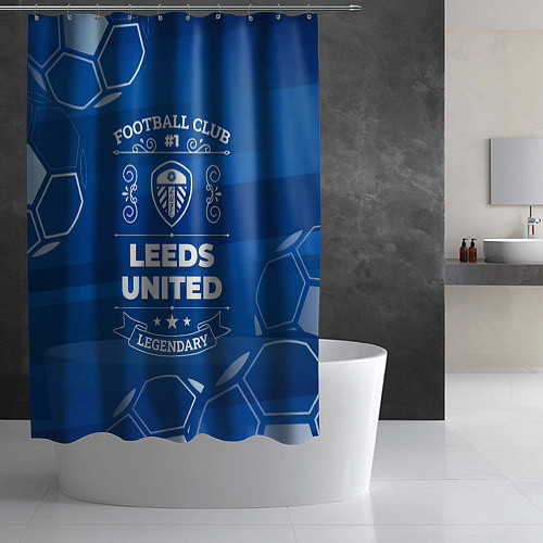 Шторка для ванной Leeds United Football Club Number 1 / 3D-принт – фото 2