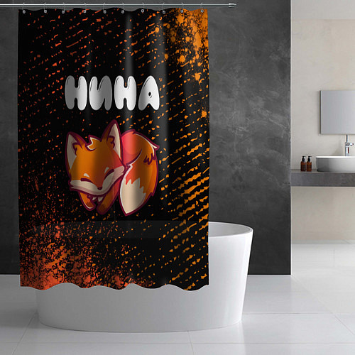 Шторка для ванной Нина - ЛИСИЧКА - Арт / 3D-принт – фото 2
