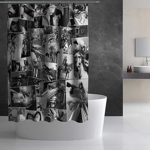 Шторка для ванной Assasins creed comix / 3D-принт – фото 2