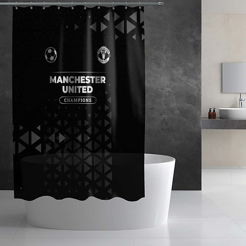 Шторка для ванной Manchester United Champions Uniform / 3D-принт – фото 2