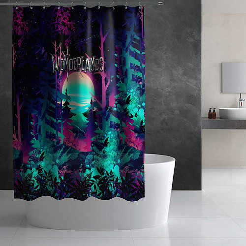 Шторка для ванной WONDERLANDS Легендарный Лес / 3D-принт – фото 2