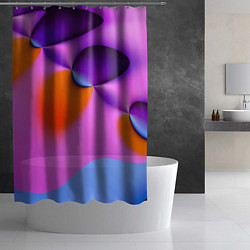 Шторка для душа Абстрактная красочная композиция Лето Abstract col, цвет: 3D-принт — фото 2