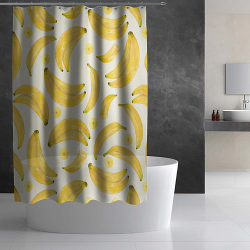 Шторка для ванной Банановый Рай Лета / 3D-принт – фото 2