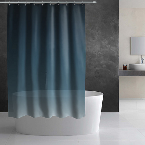 Шторка для ванной GRADIENT shades of blue / 3D-принт – фото 2