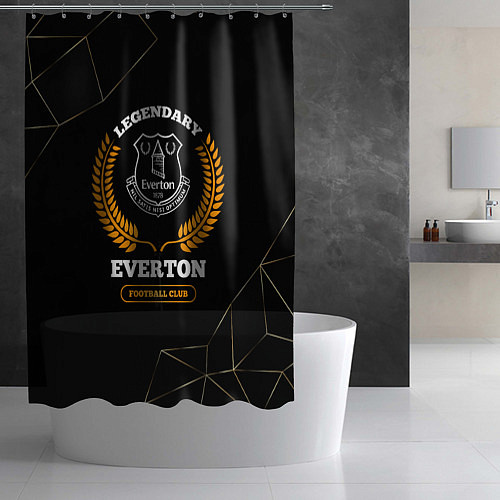 Шторка для ванной Лого Everton и надпись Legendary Football Club на / 3D-принт – фото 2