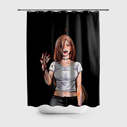 Шторка для душа ПАУЭР ИЗ ЧЕЛОВЕК БЕНЗОПИЛА CHAINSAW MAN, цвет: 3D-принт