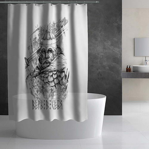 Шторка для ванной Верь в себя, живи по чести / 3D-принт – фото 2