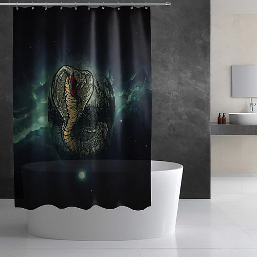 Шторка для ванной Большая ядовитая змея / 3D-принт – фото 2