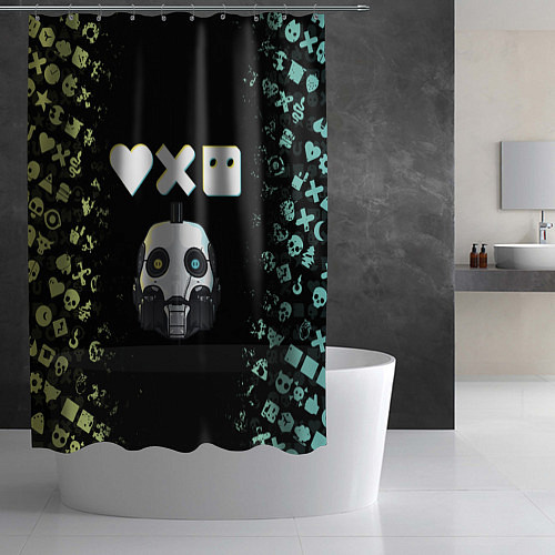 Шторка для ванной Love, Death and Robots Pattern / 3D-принт – фото 2
