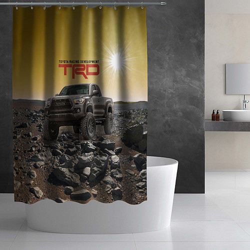 Шторка для ванной Toyota Racing Development Desert Тойота в каменист / 3D-принт – фото 2