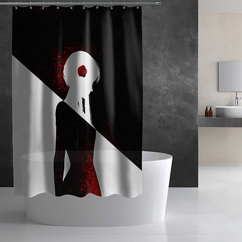 Шторка для ванной Силуэт Йор Форджер Spу Х Family / 3D-принт – фото 2