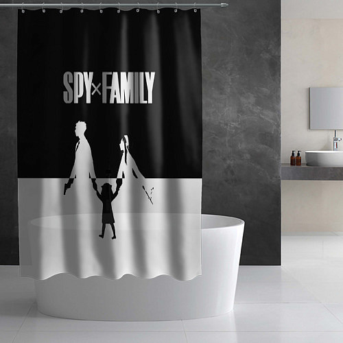Шторка для ванной Семья шпиона Логотип / 3D-принт – фото 2