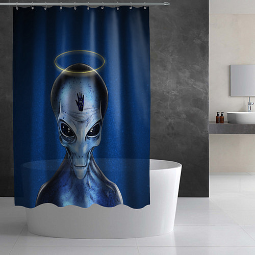 Шторка для ванной Инопланетное существо / 3D-принт – фото 2