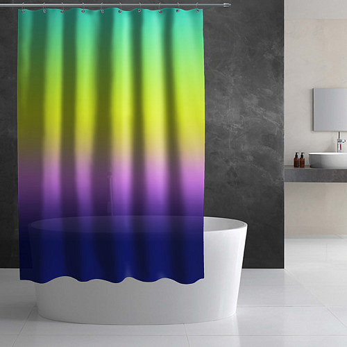 Шторка для ванной Разноцветный размытый фон градиент / 3D-принт – фото 2