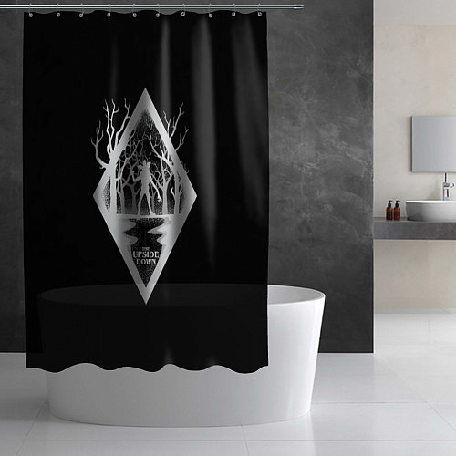 Шторка для ванной Welcome to the Upside Down Stranger Things / 3D-принт – фото 2