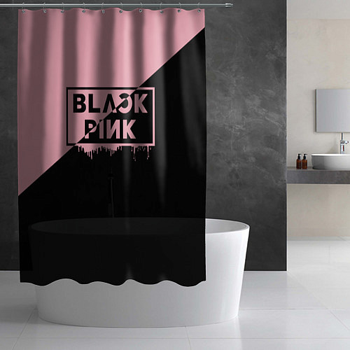 Шторка для ванной BLACKPINK BIG LOGO / 3D-принт – фото 2