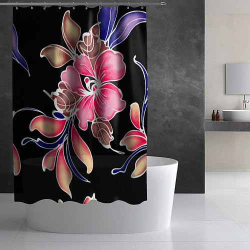 Шторка для ванной Сон в летнюю ночь Beautiful flower / 3D-принт – фото 2