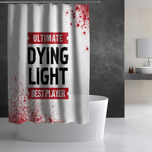 Шторка для ванной Dying Light: красные таблички Best Player и Ultima / 3D-принт – фото 2