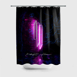 Шторка для душа Skrillex - Midnight Hour Remixes, цвет: 3D-принт