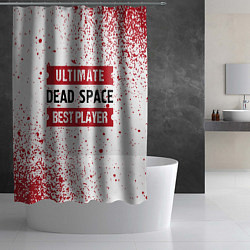 Шторка для душа Dead Space: красные таблички Best Player и Ultimat, цвет: 3D-принт — фото 2