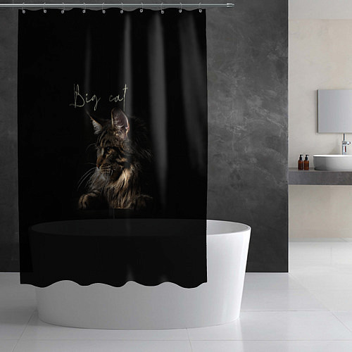 Шторка для ванной Big cat Maine Coon / 3D-принт – фото 2
