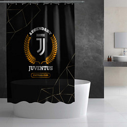 Шторка для душа Лого Juventus и надпись Legendary Football Club на, цвет: 3D-принт — фото 2